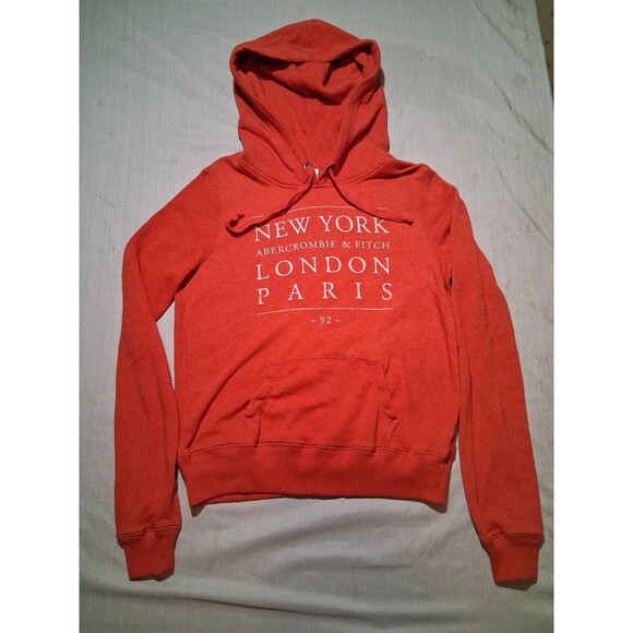 Abercrombie & Fitch Tops - Vintage Abercrombie & Fitch Hoodie Medium Red  Y2K Logo Pullover 2000s New York